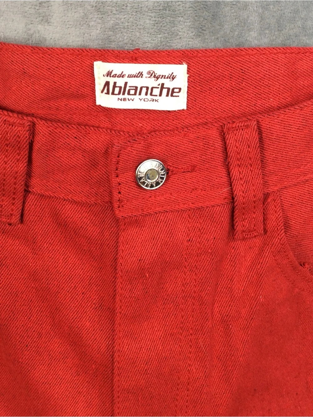Ablanche New York Men's Red hip hop Jean Shorts - Classic Straight Fit